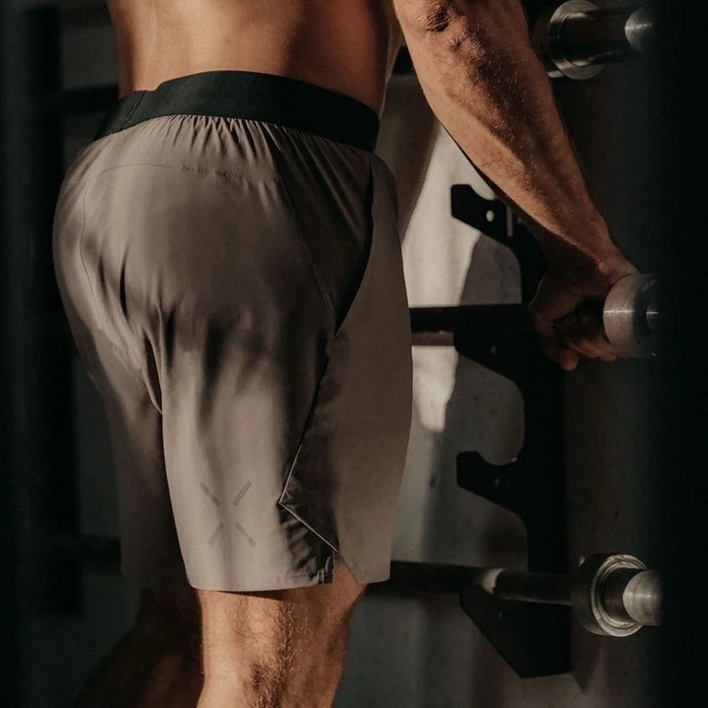 Ten Thousand Men’s Athletic Shorts — Light Gray with Black Waistband